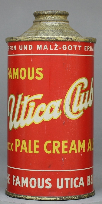 Utica Club Pale Cream XXX Ale Cone Top Can