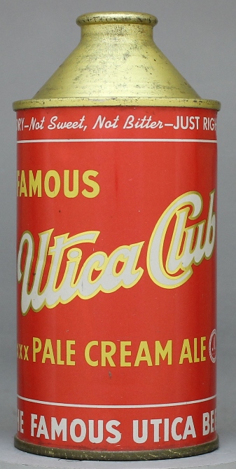 Utica Club Pale Cream XXX Ale Cone Top Can