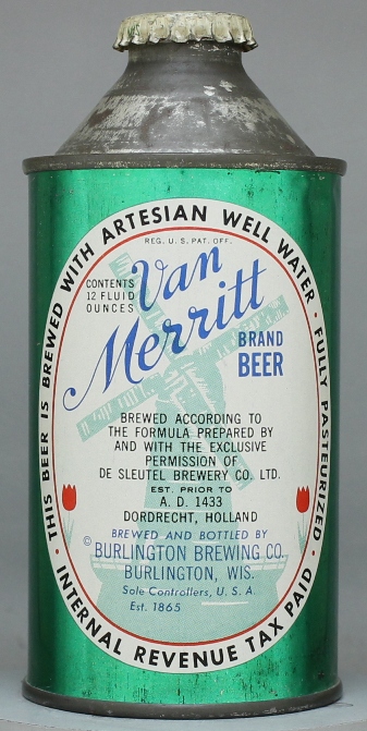 Van Merritt Brand Beer Cone Top Can