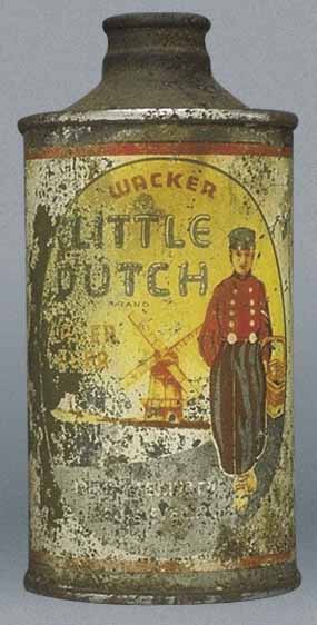 Wacker Little Dutch Brand Lager Beer Cone Top Can