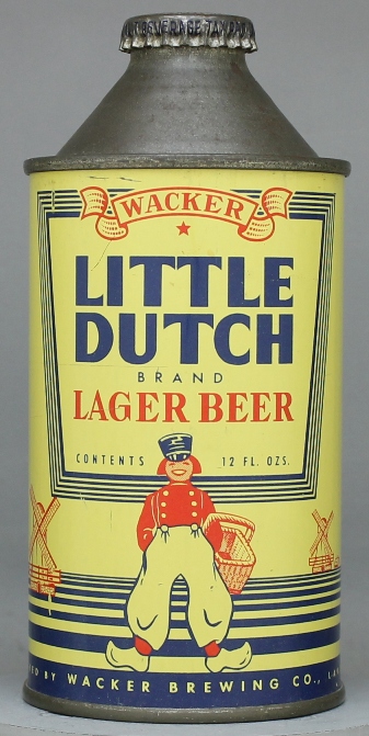 Wacker Little Dutch Brand Lager Beer Cone Top Can