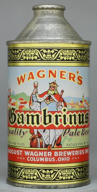 Wagner's Gambrinus Pale Beer Cone Top Can