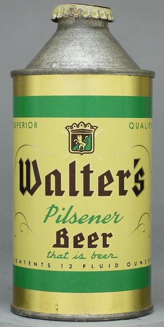 Walter's Pilsener Beer Cone Top Can