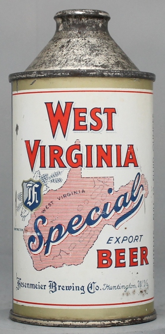 West Virginia Special Export Beer Cone Top Can