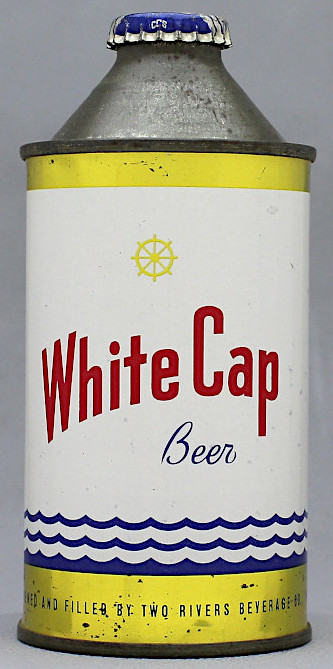 White Cap Beer Cone Top Can