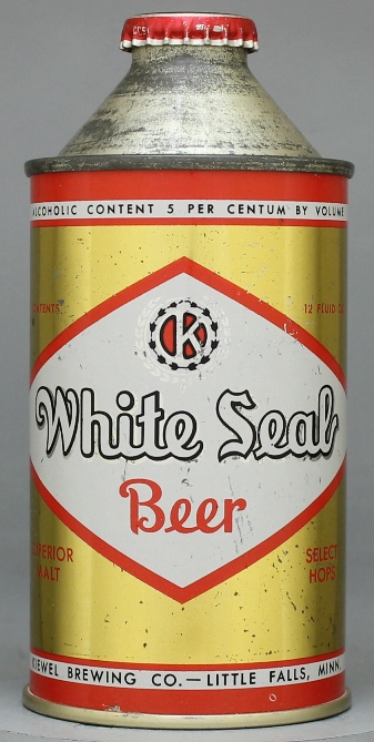 White Seal Beer Cone Top Can
