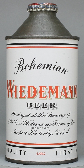 Wiedemann Bohemian Beer Cone Top Can