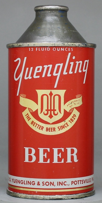 Yuengling's Beer Cone Top Can