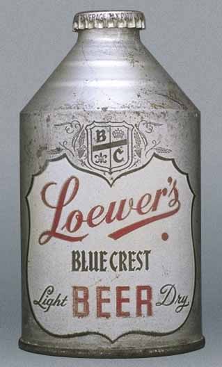Loewer's Blue Crest Beer Crowntainer