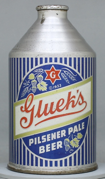 Gluek's Pilsener Pale Beer Crowntainer