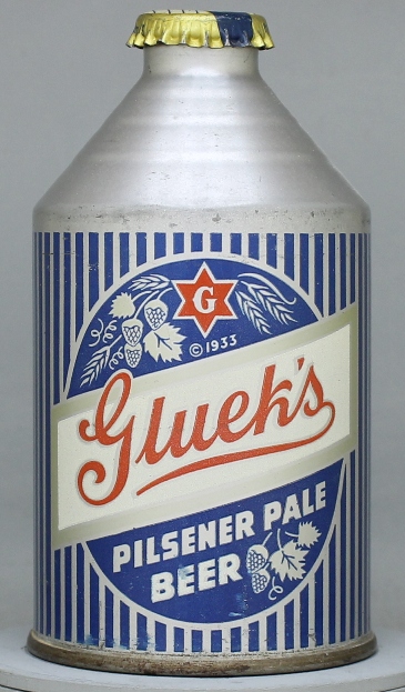 Gluek's Pilsener Pale Beer Crowntainer
