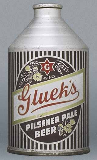 Gluek's Pilsener Pale Beer Crowntainer