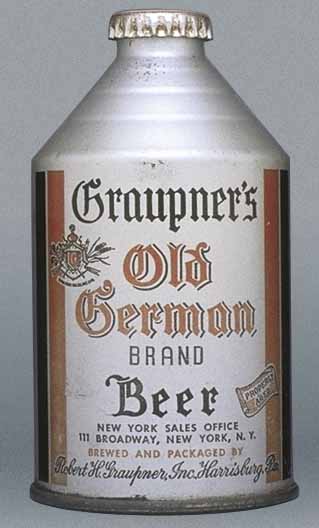 Graupner's Old German Brand Beer Crowntainer