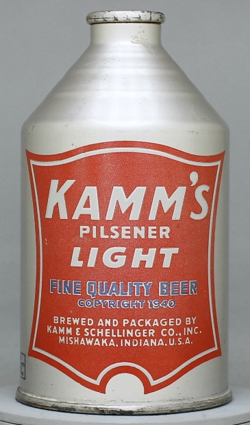 Kamm's Pilsener Light Beer Crowntainer