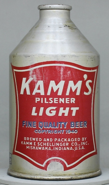 Kamm's Pilsener Light Beer Crowntainer