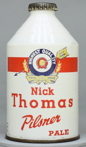 Nick Thomas Pilsener Beer Crowntainer