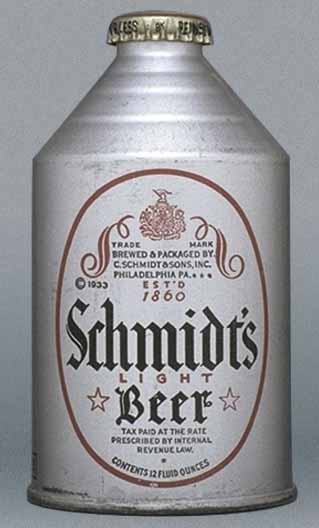 Schmidt's Light Beer Crowntainer