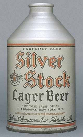 Silver Stock Lager Beer Crowntainer