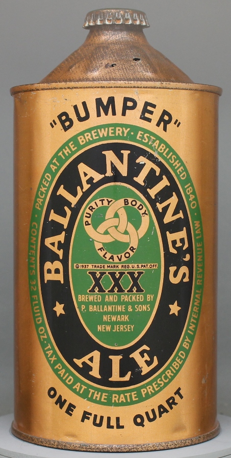 Ballantine's Xxx Ale Quart Can