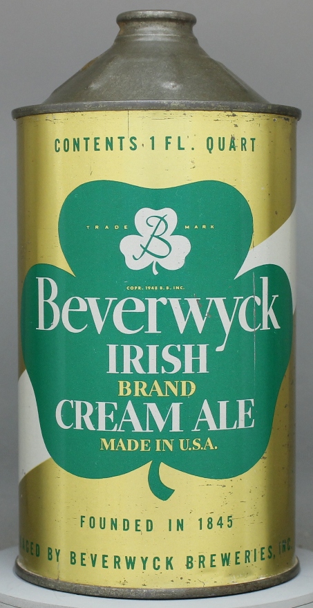 Beverwyck Irish Brand Cream Ale Quart