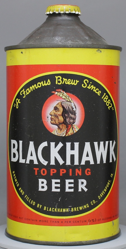 Blackhawk Topping Beer Quart