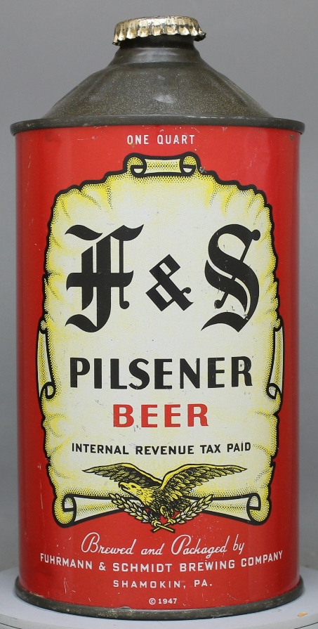 F & S Pilsener Beer Quart