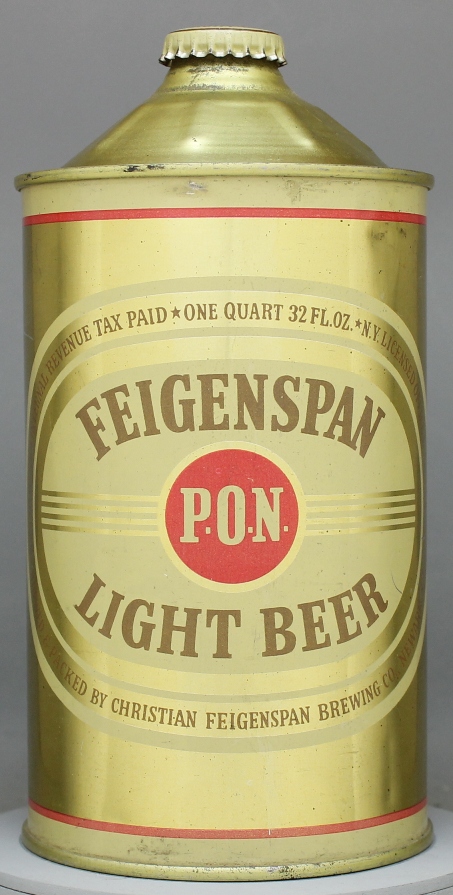 Feigenspan P. O. N. Light Beer Quart