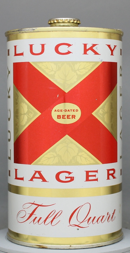 Lucky Lager Age Dated Beer Quart