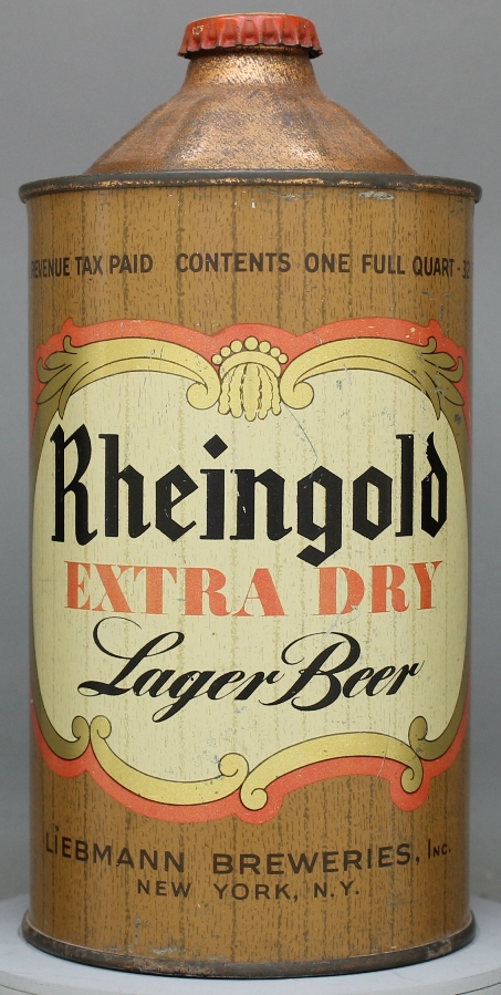 Rheingold Extra Dry Lager Beer Quart