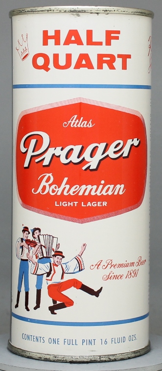Atlas Prager Boh. Lt. Lager Beer Pint Can