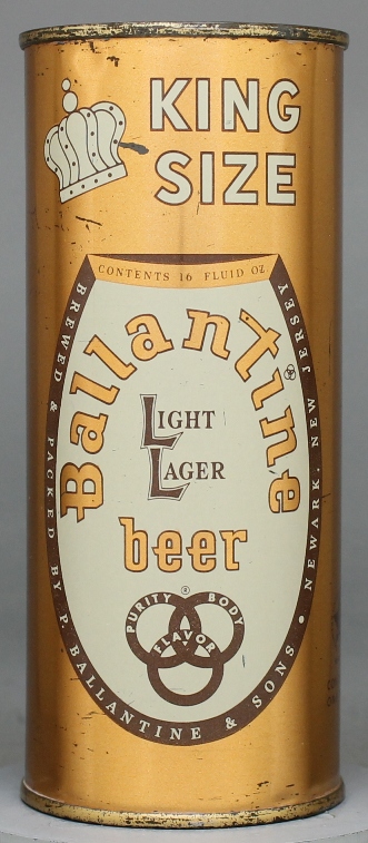 Ballantine Light Lager Beer Pint Can