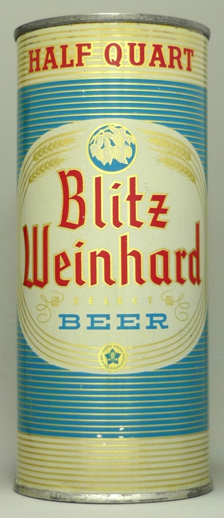 Blitz Weinhard Select Beer Pint Can
