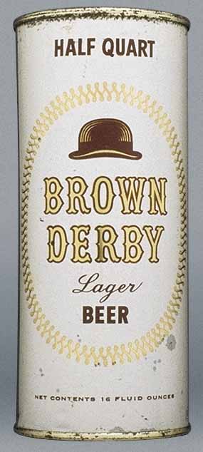 Brown Derby Lager Beer Pint Can