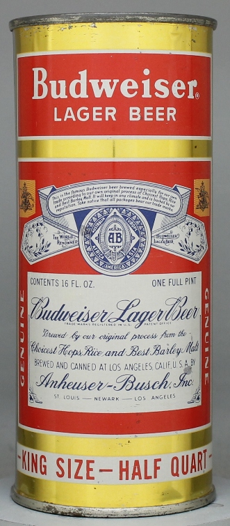 Budweiser Lager Beer Pint Can
