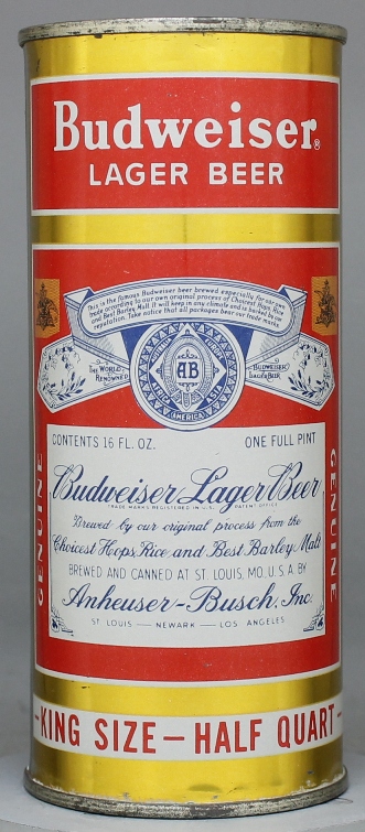Budweiser Lager Beer Pint Can