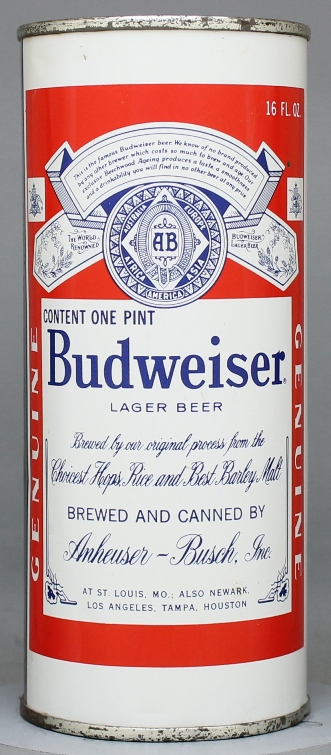 Budweiser Lager Beer Pint Can