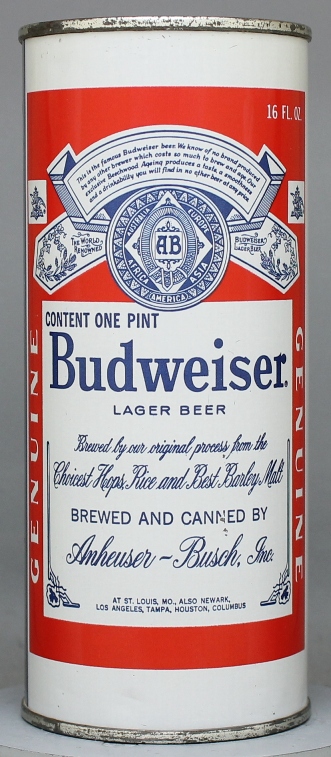 Budweiser Lager Beer Pint Can