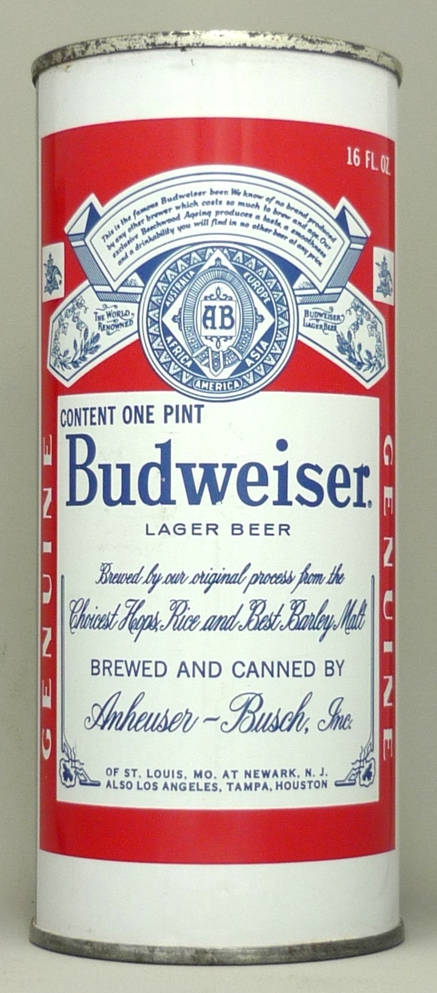 Budweiser Lager Beer Pint Can