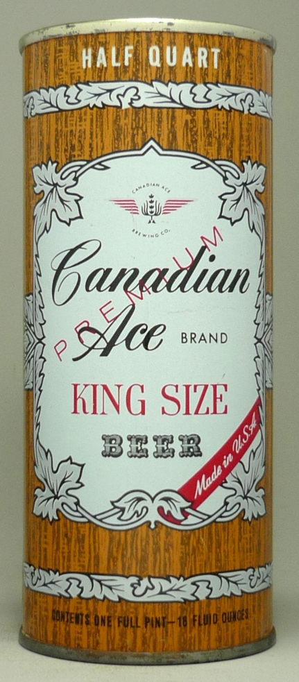 Canadian Ace Premium Beer Pint Can