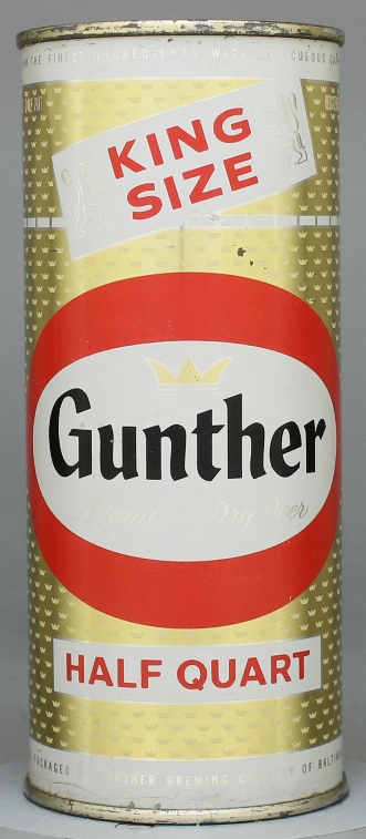 Gunther Premium Dry Beer Pint Can