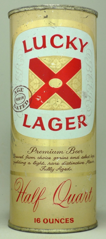 Lucky Lager Age Dated Beer Pint Can
