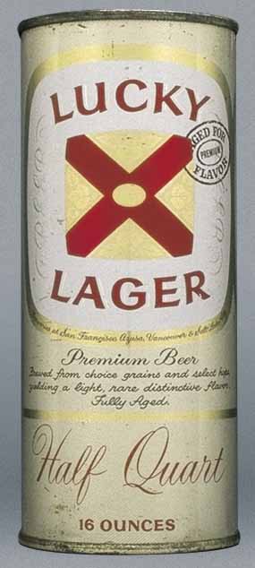 Lucky Lager Age For Flavor Beer Pint Can