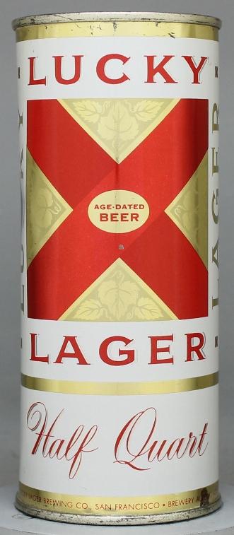 Lucky Lager Beer Pint Can