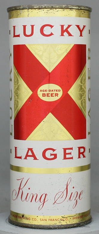 Lucky Lager Beer Pint Can