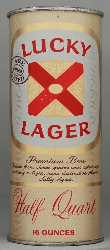 Lucky Lager Age Dated Beer Pint Can