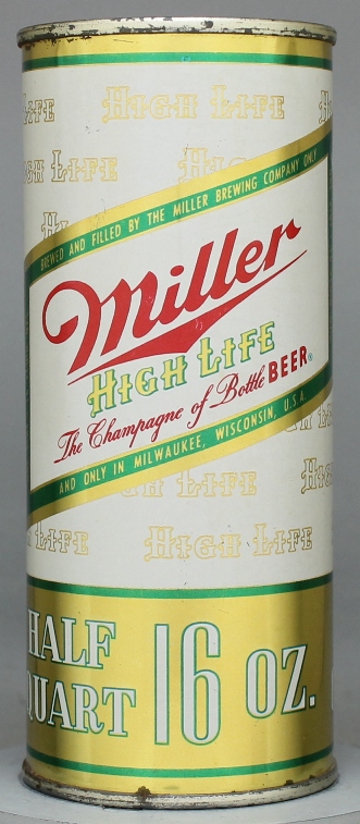 Miller High Life Beer Pint Can