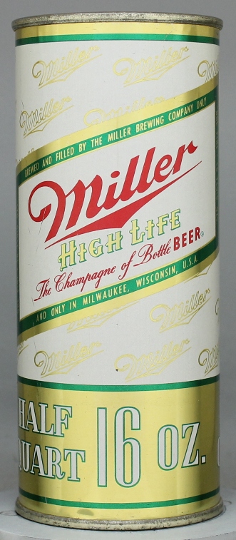 Miller High Life Beer Pint Can