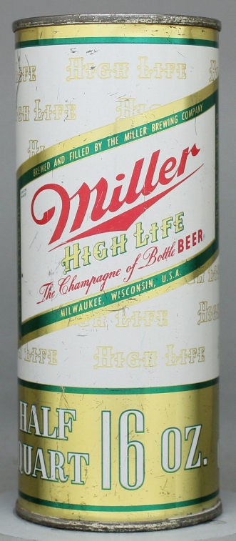 Miller High Life Beer Pint Can