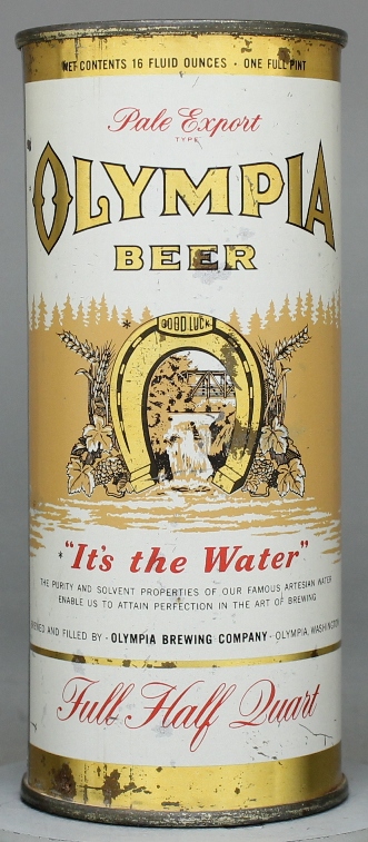 Olympia Pale Export Type Beer Pint Can