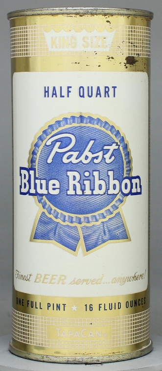 Pabst Blue Ribbon Beer Pint Can